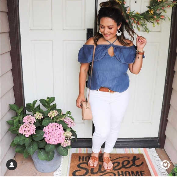 Express Chambray Top - Picture 1 of 3